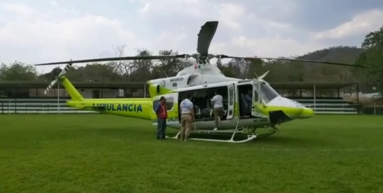 Trasladan de urgencia en helicóptero a paciente intoxicado de Tamazula a Guadalajara