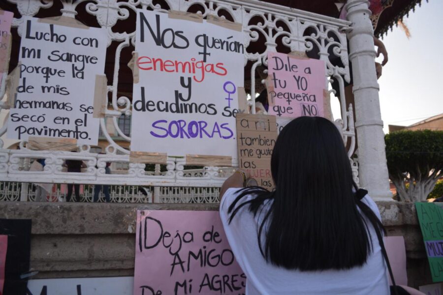 Colectivo Autlán Violeta pide al gobierno local no retirar carteles
