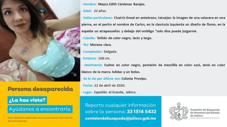 Un año sin Mayra Edith, desaparecida en Ciudad Guzmán