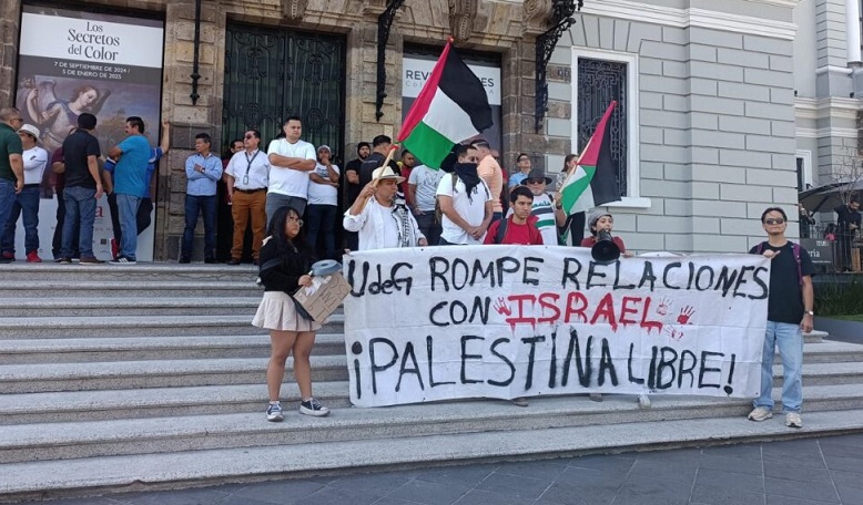 Frente al nuevo CGU, estudiantes de UDG reafirman demandas por Palestina 